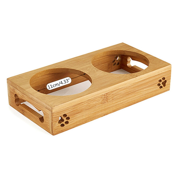 Double Cat Pet  Bowl Cat Feeder