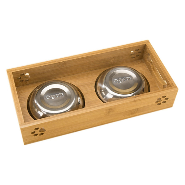 Double Cat Pet  Bowl Cat Feeder