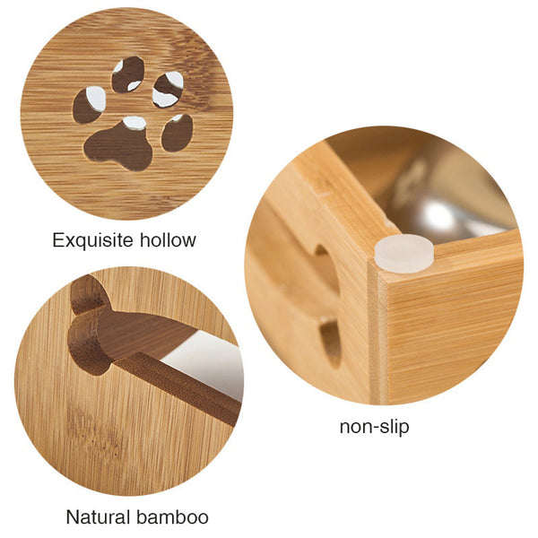 Double Cat Pet  Bowl Cat Feeder