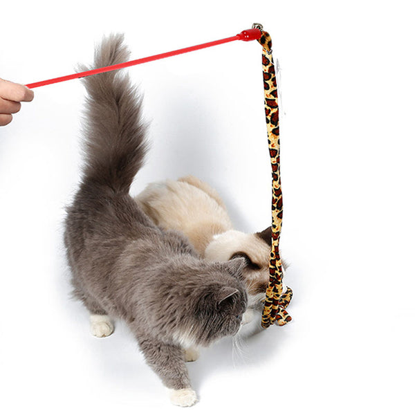Cat Charmer Wand - Leopard Print