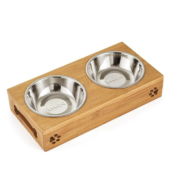Double Cat Pet  Bowl Cat Feeder