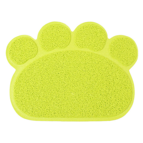 Cat Feeding Mat Cute Paw Shape Pad Bowl