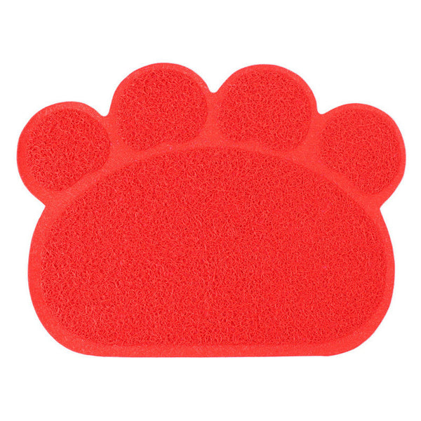 Cat Feeding Mat Cute Paw Shape Pad Bowl