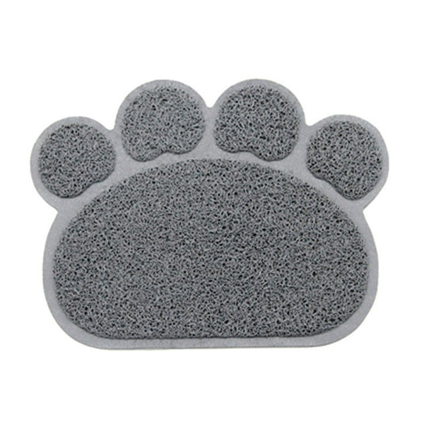 Cat Feeding Mat Cute Paw Shape Pad Bowl