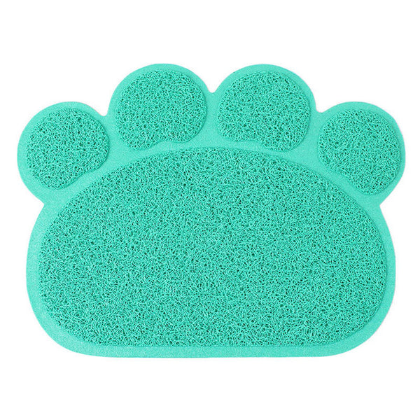 Cat Feeding Mat Cute Paw Shape Pad Bowl